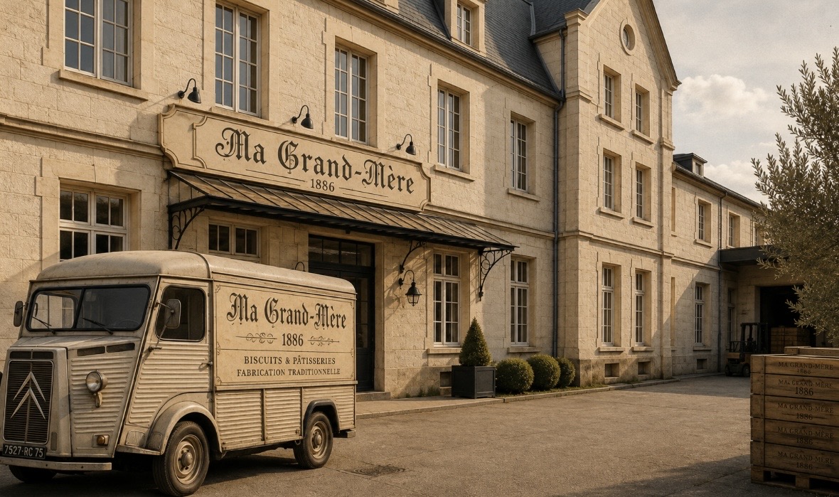 Façade de la manufacture Ma Grand-Mère et son quai d'expédition